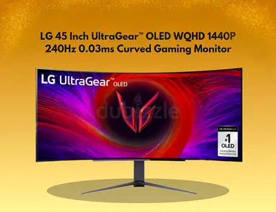LG 45 UltraGear™ OLED WQHD 1440P 240Hz 0.03ms Curved Gaming Monitor | Free Delivery