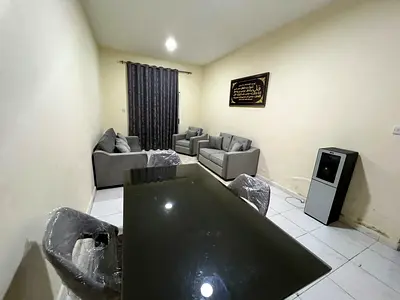 Beautiful furnished one-bedroom apartment in Al Nuaimiya, excellent finishing, prime location close to all services, easy access to the Dubai-Sharjah