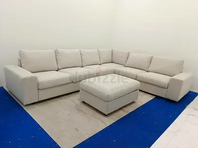 Like new condition Ikea vimle beige color corner lshape sofa with footstool