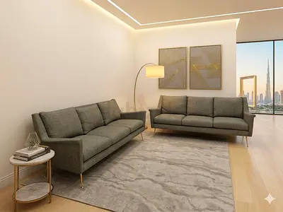 West elm gray color 2 piece sofa