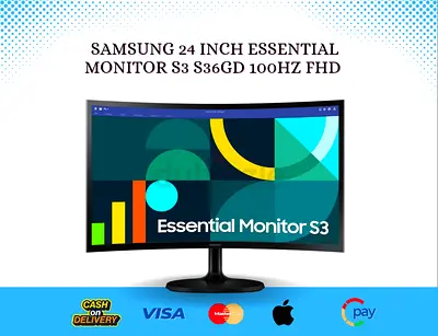 Samsung 24 Inch Essential Monitor | S3 S36GD 100Hz FHD | LS24D360 | Warranty