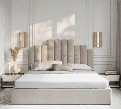 King Size 180x200 Velvet Bed For Sale - Fully Customizable Bedframe  - UAE Sharjah Manufactured