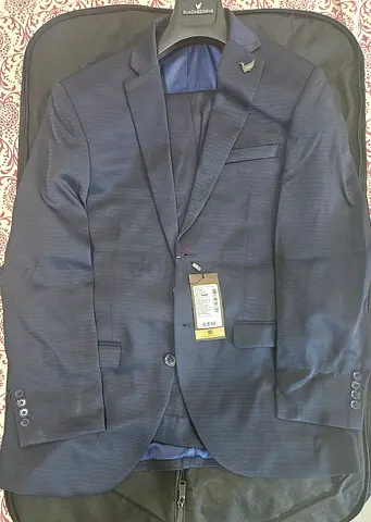 Mens Navy Blue Formal Blackberry Suit Jacket - Brand New with Tags
