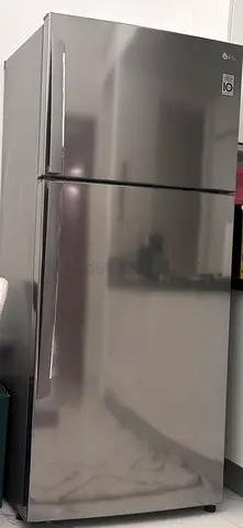 LG Top Mount Freezer Refrigerator Platinum Silver 506L