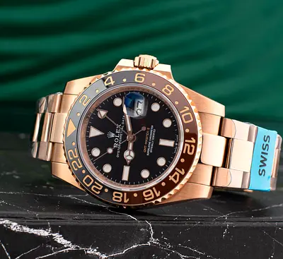 Rolex GMT-Master II Rootbeer Full Rose Gold Super Clone Swiss Movement