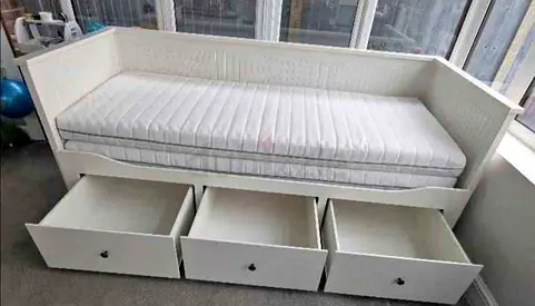 Ikea hamnes day bed with 2 mattress and 3 store Drawer