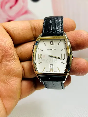 Cerruti 1881 Swiss Made Mens Leather Strap Watch - Classic Silver Dial