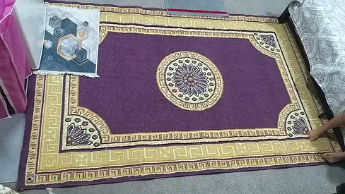 Used Purple Middle-Eastern Style Area Rug — Good Condition