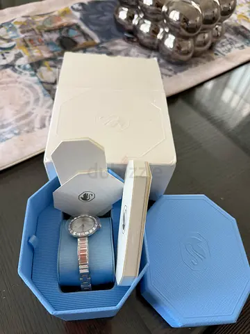 Swarovski Matrix Bangle Watch, Swiss Made Bracelet, Silver Type, Stainless Steel