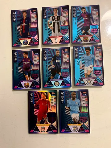 2017/18 UCL trading cards including Limited edition Super squads, 6 100 clubs and UCL winners Madrid