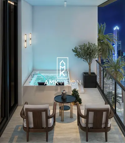 شقة مميزة غرفتين نوم مع مسبح خاص | خطة 1% شهرياً | بعد التسليم | برج أليكسا – العامرة، عجمان