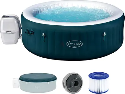 Bestway® Lay-Z-SPA® Miami AirJet™ Energy-Saving Whirlpool for 6 People Diameter 196 x 66 cm Dark Gre