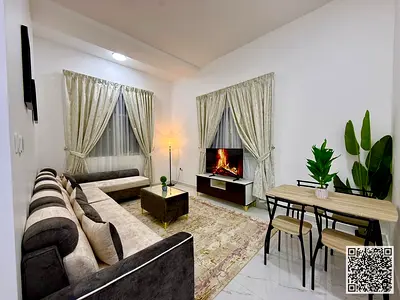 شقة غرفتين وصالة مفروشة للإيجار الشهري ✨ عجمان - النعيمية 2 - بالقرب من شارع الكويت , شامل الفواتير و الإنترنت , فرش أنيق و مرتب