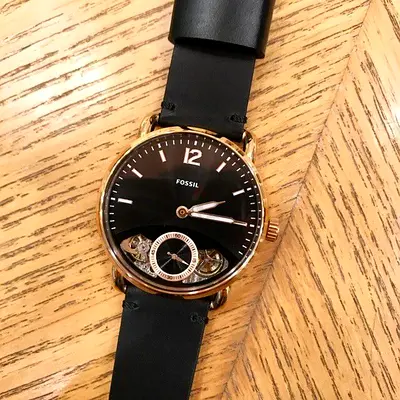 Fossil Mens ME1168 The Commuter Twist Black