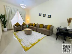 Luxury apartment, brand new, two bedrooms, living room, fully furnished with a balcony. Ajman, Al Nu