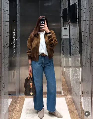 Stradivarius bomber faux suede jacket - aed220