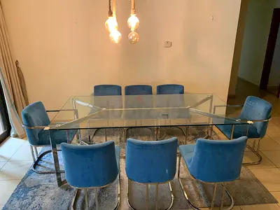 Selling high quality Home Center Brand Dining table With 8 chairs