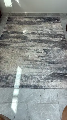Large Modern Abstract Grey Rug - Good Condition