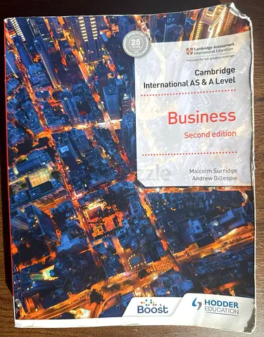 Cambridge AS  A Level Business (9609) – Second Edition – Average Condition