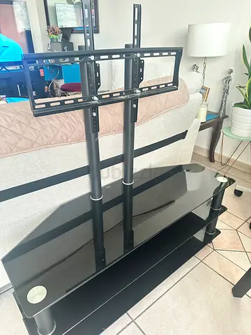Glass TV stand