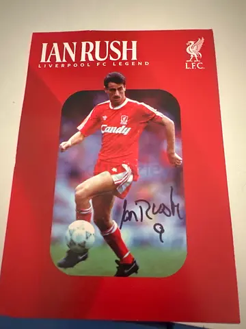 Ian rush signature Football legend