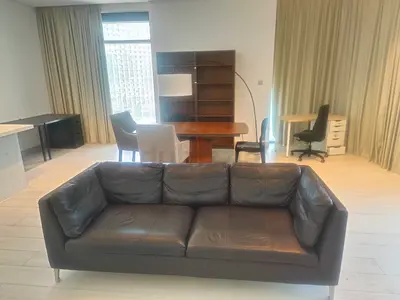 Dark Brown Leather 3-Seater Sofa in Good Condition