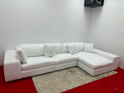 Amazing condition Eicholltz brand white color lshape sofa