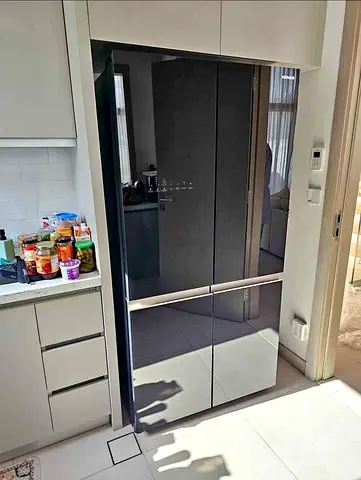 Black French Door Refrigerator - 4-Door, Gloss Finish