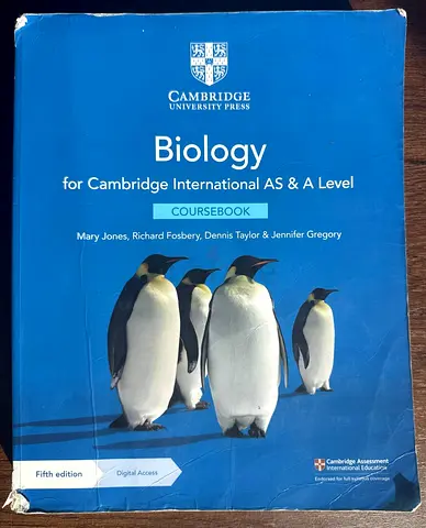 Cambridge AS  A Level Biology Coursebook (5th Edition) – Good Condition
