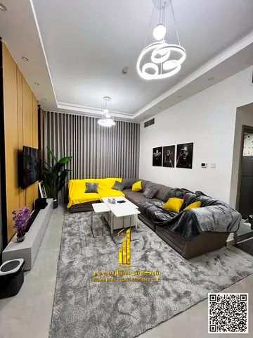 The most luxurious and beautiful fully furnished one-bedroom apartment (super deluxe) for monthly rent in Ajman ✔️ Includes bills⚡📶 Luxurious furnish