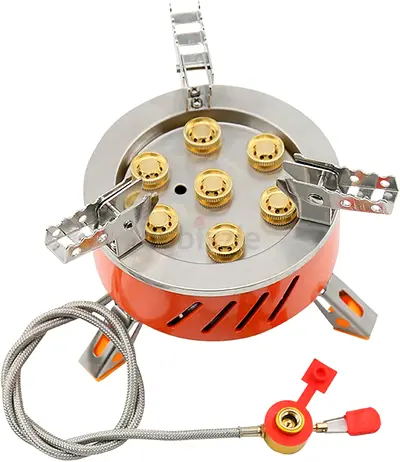 17800W Ultralight Portable Wind-Resistance Camp Stove Adjustable Camping Stoves Backpacking Stove wi