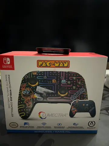 PowerA Enhanced Wireless Controller for Nintendo Switch with Lumectra - PAC-MAN Neon Arcade, Gamepad