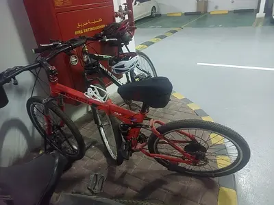 Used Red Folding Mountain Bike - 26 Wheel, Good Running Condition