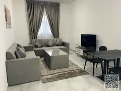 Furnished one-bedroom apartment for monthly rent in Ajman, Al Rawdah 3 area - Alexandria Street ✔