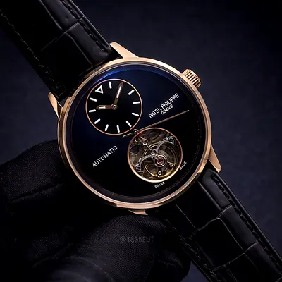 Patek Philippe automatic mens watch with visible tourbillon