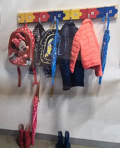 Safe Coat Hook - Puzzle Shape Wall Hooks (Kids/School Use)