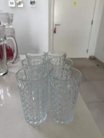 Set of various Plain/ Textured Drinking Glasses set