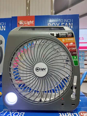 MR light Rechargeable fan with solar charging and normal also