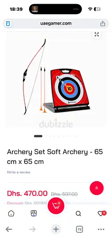 Soft Archery Set (65 x 65 cm) with Bow, Arrows and Target