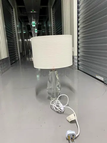 Marina Home Crystal Table Lamp with Fabric Shade