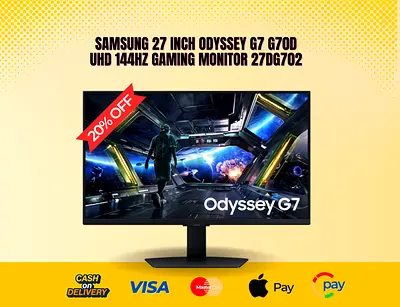 Samsung 27 Inch Odyssey G7 G70D UHD 144Hz Gaming Monitor | Free Delivery | Warranty