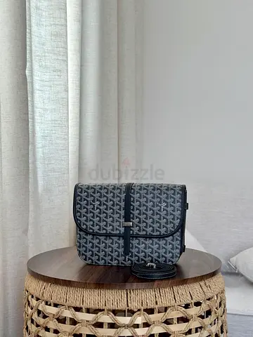 Navy Blue Monogram Messenger Bag