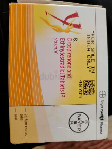 Box of Dospirenone  Ethinylestradiol Tablets (oral contraceptive) - 21 film coated tablets x3 box.