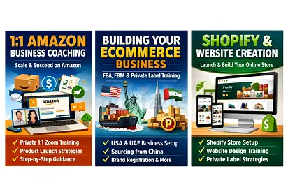 Amazon + shopify + website launch training full scale business