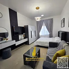 Luxurious and beautiful fully furnished super deluxe studio apartment for monthly rent in Ajman - Al