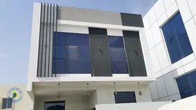 For those who appreciate luxury, a luxurious 6-bedroom villa with a rooftop terrace in Al Zahia at a