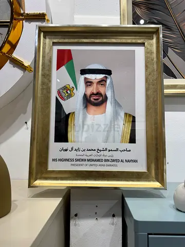 Framed Official Portrait of His Highness Sheikh Mohammed bin Zayed Al Nahyan