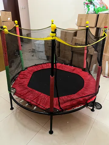Kids Mini Trampoline with Safety Net - Good Condition