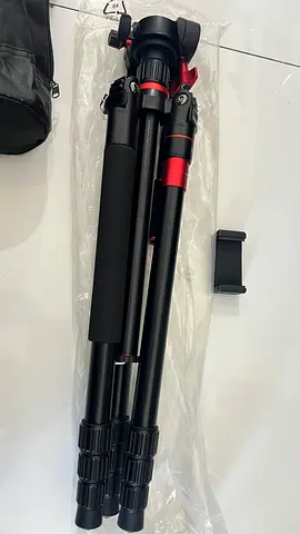 Lightweight Aluminium Camera Tripod with Phone Mount — Good Condition