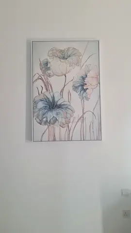 Framed Floral Wall Art Painting - Soft Pastel Blooms and Home Decors